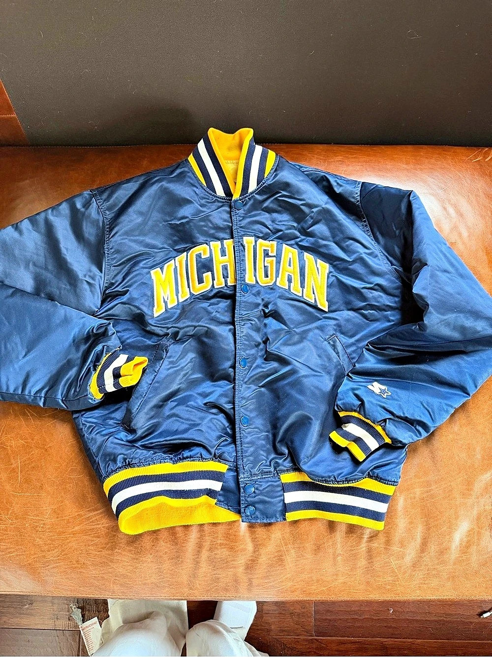 Starter Michigan Wolverines Vintage Satin Varsity Jacket